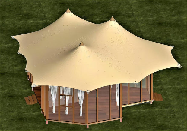 Permanent & Insulated ALL YEAR Canvas Tent Lodge (15 YEAR LIFESPAN)