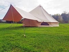 School Classroom Bundle - 5m Skyview XL Bell Tent + 5m Groundsheet, 4x2m Canopy & 5m Full Moon Coir