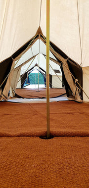 BTV 6 Skylight - 6m (Half PVC Light Roof) XL (1.2m High Walls) Water Resistant Cotton Canvas Bell Tent with Stove Hole