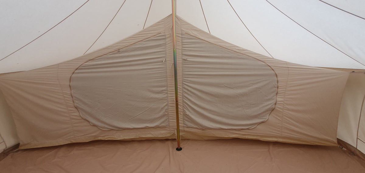 Grade A - BTV 4 - 7m XL (1.2m High Walls) Water Resistant & Fire Retardant Cotton Canvas Bell Tent With Stove Hole (Double Door)