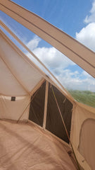 School Classroom Bundle - 5m Skyview XL Bell Tent + 5m Groundsheet, 4x2m Canopy & 5m Full Moon Coir