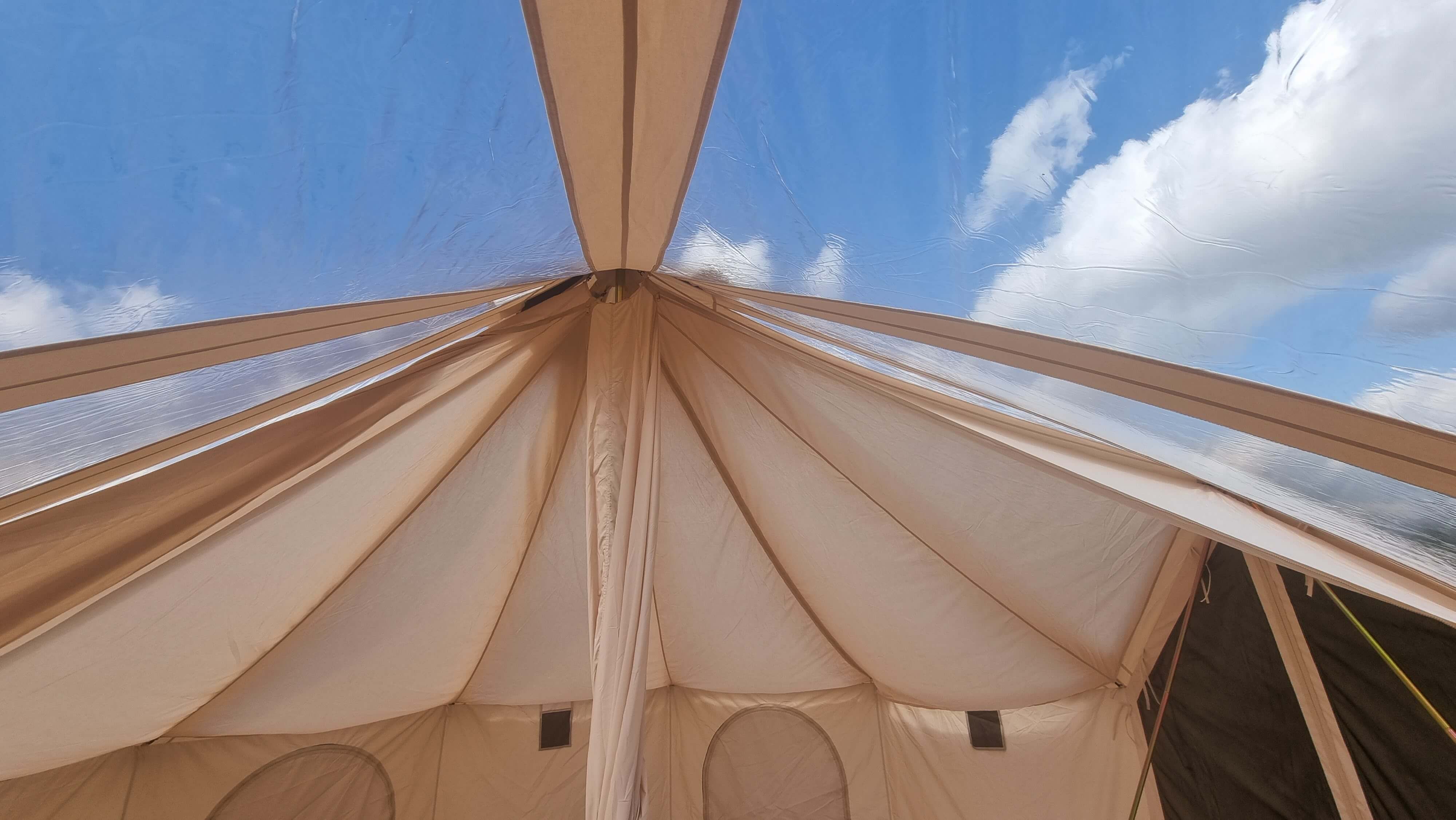 School Classroom Bundle - 5m Skyview XL Bell Tent + 5m Groundsheet, 4x2m Canopy & 5m Full Moon Coir