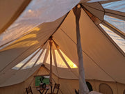 BTV 7 Emperor Skylight - 6m (Part PVC Light Roof) XL (1.2m High Walls) Bell Tent with Stove Hole