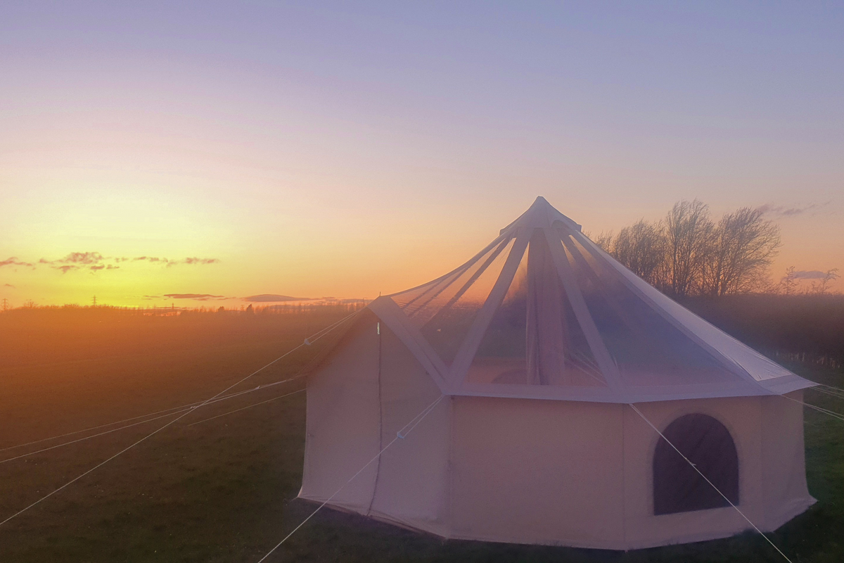 The Skyview – 5m XL Stargazing Bell Tent with Clear Roof