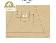 BTV 4 - 4m, 5m or 6m XL (1.2m High Walls) Water Resistant & Fire Retardant Cotton Canvas Bell Tent With Stove Hole (Single Door)
