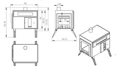 8k Combo Oven Outdoor Wood Burning Stove