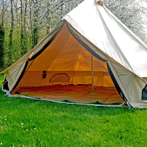 BTV 3 - Water Resistant & Fire Retardant Premium Luxury Canvas Bell Tent With Stove Hole