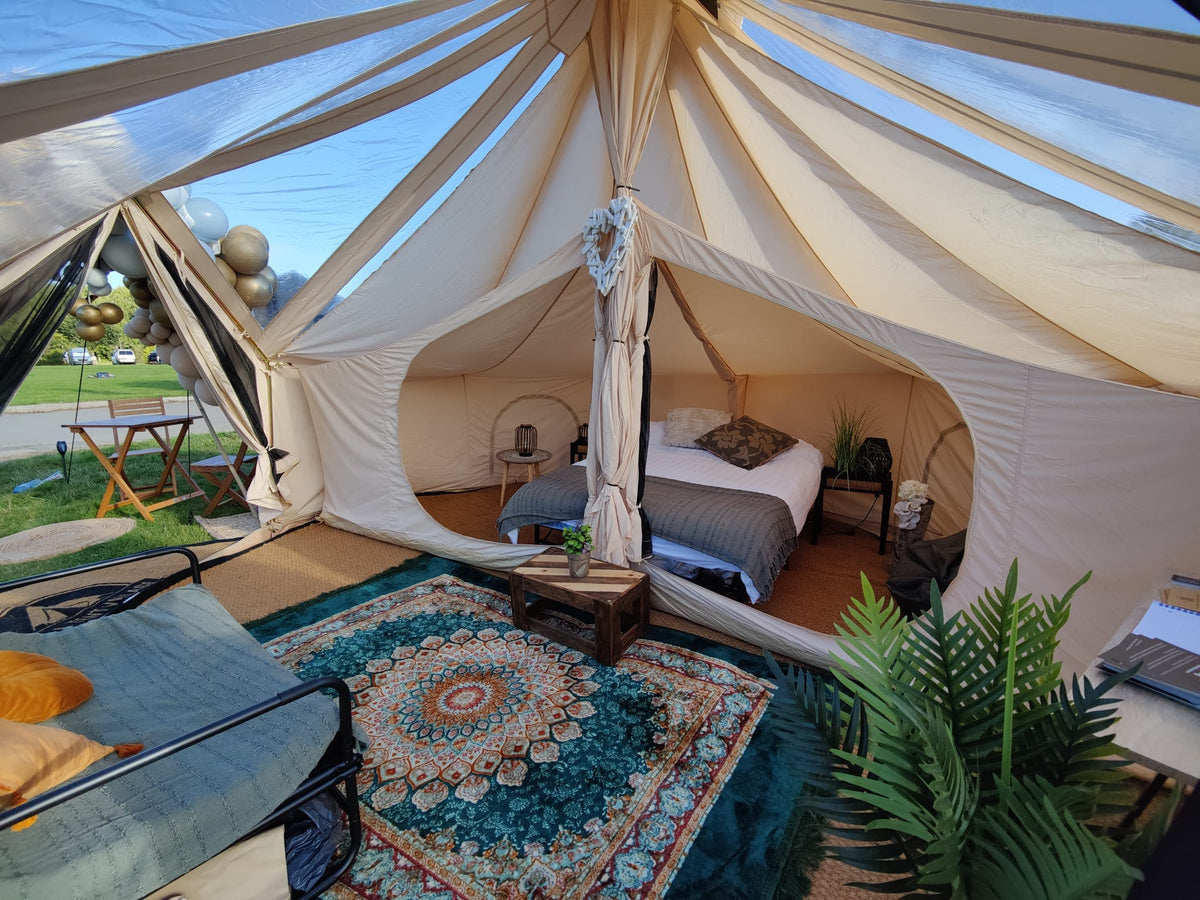 The Skyview – 5m XL Stargazing Bell Tent with Clear Roof