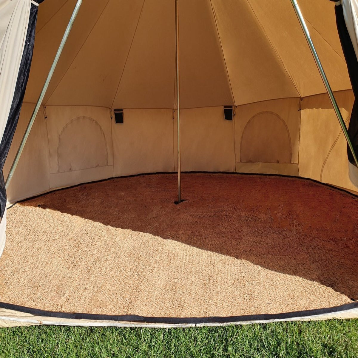 School Classroom Bundle - 5m Skyview XL Bell Tent + 5m Groundsheet, 4x2m Canopy & 5m Full Moon Coir