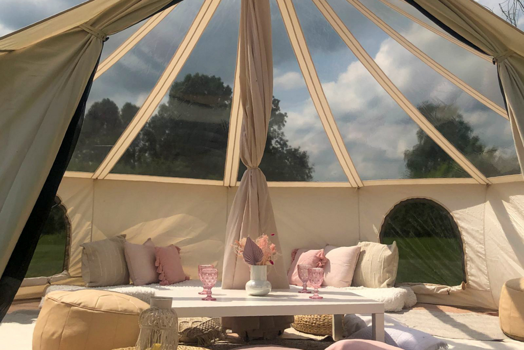 The Skyview – 5m XL Stargazing Bell Tent with Clear Roof