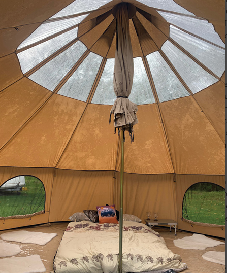 BTV 6 Skylight - 6m (Half PVC Light Roof) XL (1.2m High Walls) Water Resistant Cotton Canvas Bell Tent with Stove Hole